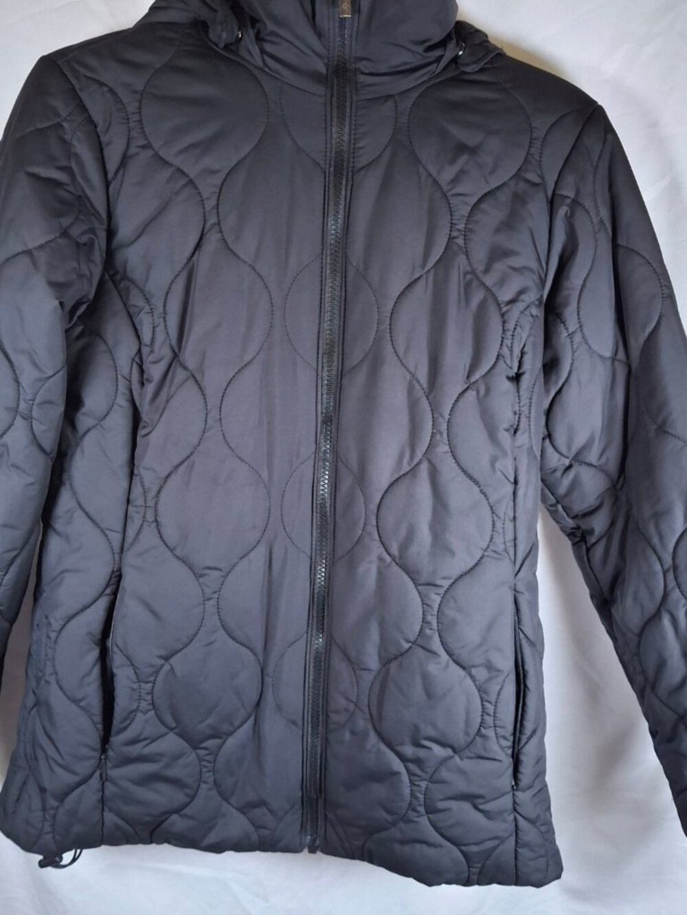 Columbia Women's S Gray Polyester Puffer Jacket Faux Fur-Lined Hood